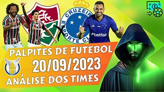 FLUMINENSE X CRUZEIRO | PALPITES DE FUTEBOL DIA 20 09 2023 + BILHETE PRONTO | FUT VERSUS BET