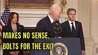 Joe Biden just spoke Gibberish, then bolted out of the room as Reporters get MUTED…
