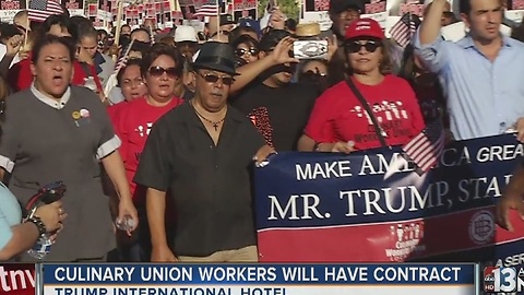 Trump hotel reaches union contract with workers in Las Vegas