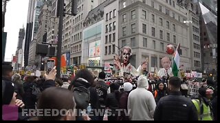 Pro-Hamas Protesters March for Anti-Christmas In NYC