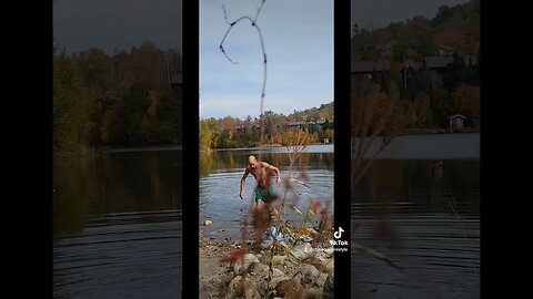 #lake #coldplunge #surprise #intheunknown #ytshortscanada #bestspot #ytshortsvideo