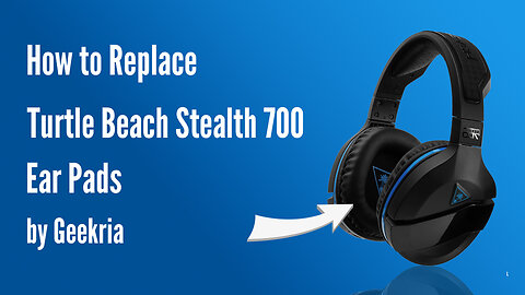 How to Replace Turtle Beach Stealth 700 Headphones Ear Pads / Cushions | Geekria