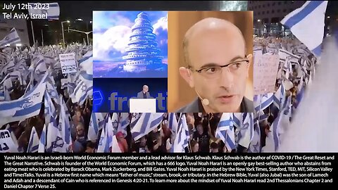 Yuval Noah Harari | Why Is the Hebrew-Speaking Man Celebrated By Obama, Zuckerberg, Gates, Klaus Schwab Advocating for An AI-Written Bible & Saying to Israeli PM Netanyahu? "Stop the Coup or We Will Stop the Country." (Revelation 16-11-12)