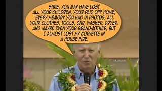During Speech To Hawaii Fire Victims, Pedo Joe Biden Compares The Fire To A Kitchen Fire In His Home