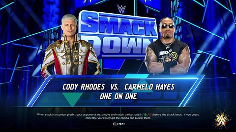WWE 2k24 Cody Rhodes vs Carmelo Hayes