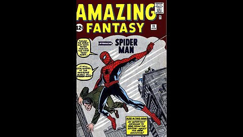 Spiderman, by Stan Lee. first appearance, a Puke(TM) Comic