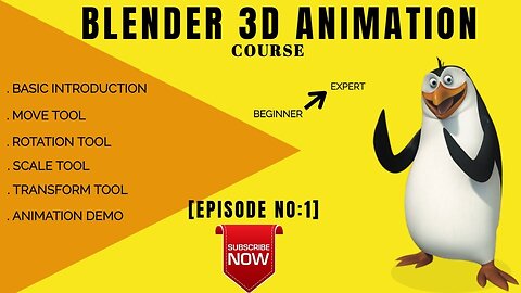 Blender 3.5 Tutorial - 3D Animation Course - Episode 1 By (KUKRI) In Hindi/Urdu