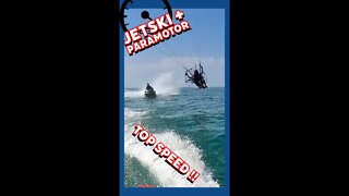 Paramotor, Jetski a high SPEED RAW CLIP #shorts