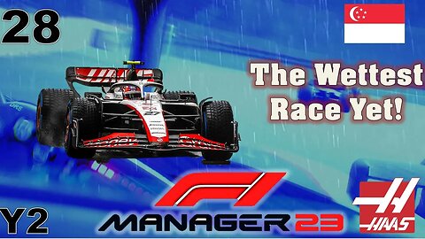 The Wettest Race Yet! l F1 Manager 2023 Haas Career Mode l Episode 28