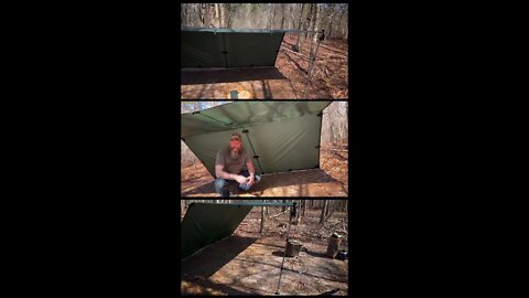 Tent Tarp: Basic Lean To with Porch #Shorts