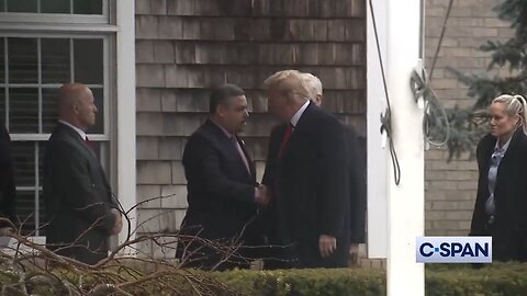 Trump arrives at the wake for NYPD Officer Jonathan Diller.