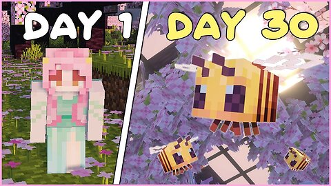 Cherry-Blossom Bee House 🌸 100 Days in a Cherry Blossom Minecraft World 🌸 EP.3