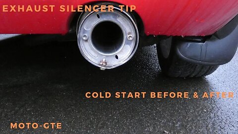 Universal Exhaust Silencer Cold Start Before & After