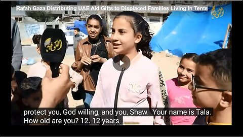 Rafah Gaza Distributing UAE Aid Gifts to Displaced Families Living in Tents