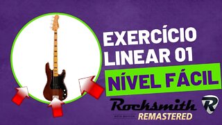 Exercício Linear 01 - Nível Fácil - Rocksmith Remastered - Bass