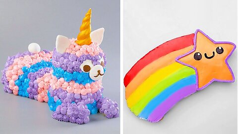 Top Fancy Colorful Cake Decorating Ideas For Everyone _ Oddly Satisfying Unicorn Cake Decorating
