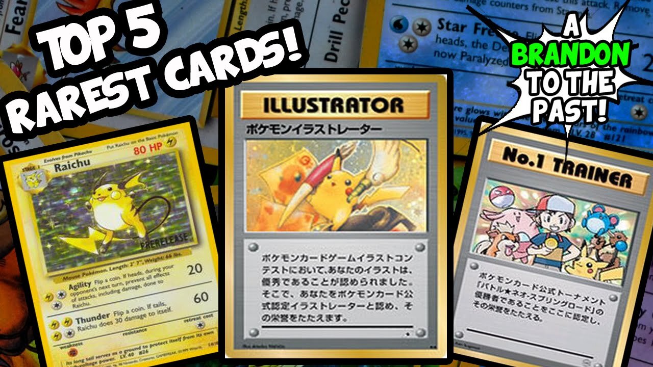 Top 5 Rarest Pokemon Top 5 RAREST And Most Valuable Pokemon Cards In The World ...