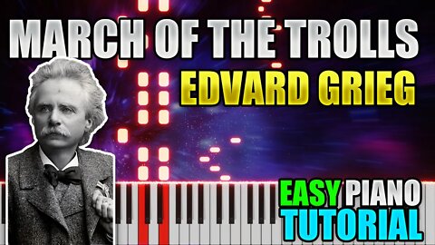 March Of The Trolls - Edvard Grieg | Easy Piano Lesson