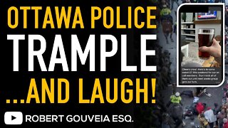 OTTAWA Police TRAMPLE Freedom TRUCKERS While LAUGHING in SECRET TELEGRAM Chat