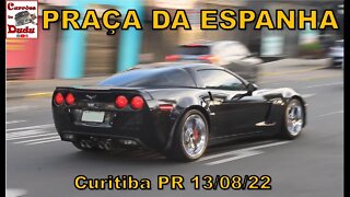 Praça da Espanha Carrões do Dudu 13/08/22 Curitiba Brazil Chevrolet Corvette C6 Audi R8 AMG