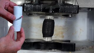 FiberFix Fiberglass Repaired Pipe Crushed By Hydraulic Press