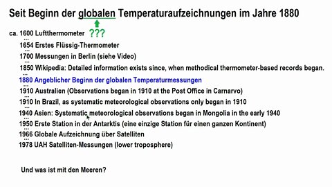Klimawandel ► Die "Globale Temperatur 1880" gibt es nicht
