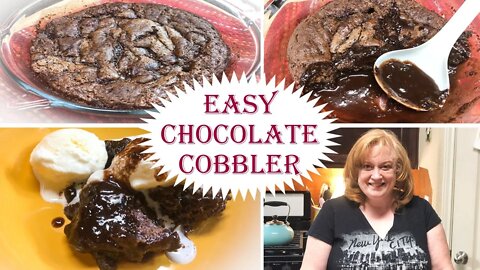 DELICIOUS CHOCOLATE COBBLER | A Warm Fudgy Lava Cake | Easy Dessert Recipe