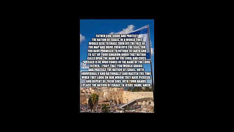 Good afternoon, I wanted to take a moment to share this prayer for Israel. #prayer #bibleverses