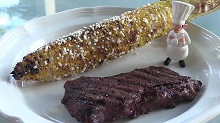 Mexican Street Corn "Elote" with Bison Steak