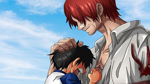 Shanks save luffy from Seaking