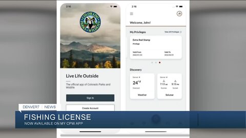 Fishing licenses can now be shown on the My CPW app