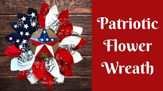 Easy Wreath Tutorials: Patriotic Flower Wreath | How To Make A Flower Wreath | 4th of July Wreath