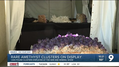 3 massive amethysts unveiled at the Tucson Gem and Mineral Show
