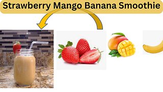 Strawberry Mango Banana Smoothie #Smoothies #healthy #healthylifestyle