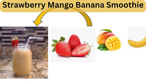 Strawberry Mango Banana Smoothie #Smoothies #healthy #healthylifestyle