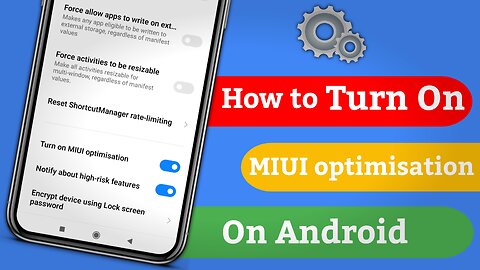 How to Turn On miui Optimisation | miui optimization | Mj Tuber | Optimisation | on off |