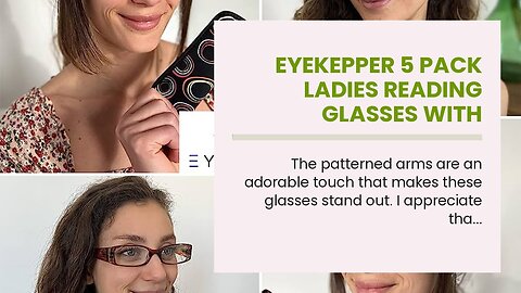 Eyekepper 5 Pack Ladies Reading Glasses with Pattern Arms - Design Readers for Women Reading +1...
