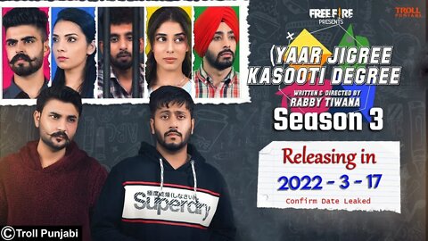 Yaar Jigree Kasooti Degree Season 3 Release Date - YJKD by Troll Punjabi - YJKD Season 3