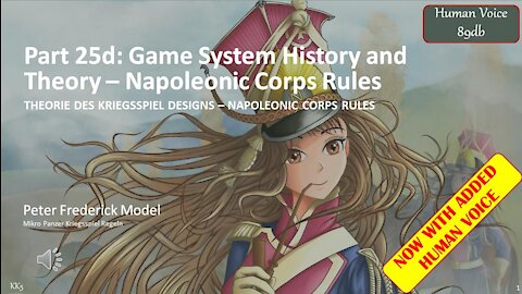 Part 25d: Game System History and Theory – Napoleonic Corps Rules
