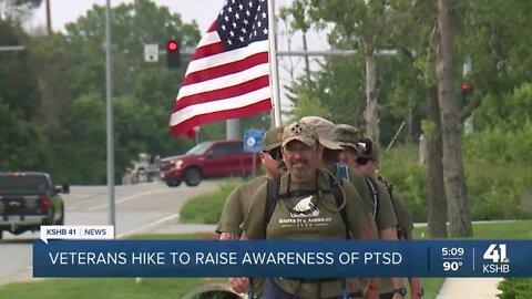 Veterans hike 100 miles to raise awareness on post-traumatic stress disorder