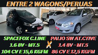 ENTRE 2 CARROS - VW SPACEFOX X FIAT PALIO WEEKEND - BOAS OPÇÕES PRA QUE QUER ESPAÇO E NÃO QUE UM SUV