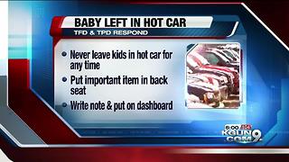 Authorities respond to reports of baby locked in car