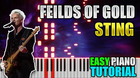 Feilds Of Gold - Sting | Easy Piano tutorial