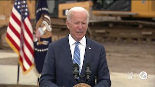 President Biden pitches infrastructure plan in Howell