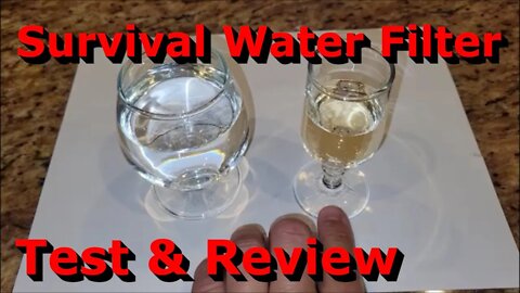 Survival Water Filter - Portable 2 in 1 Water Purification - Test & Review