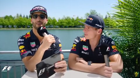 Formula One - Daniel Ricciardo and Max Verstappen - interview FUNNY MOMENTS