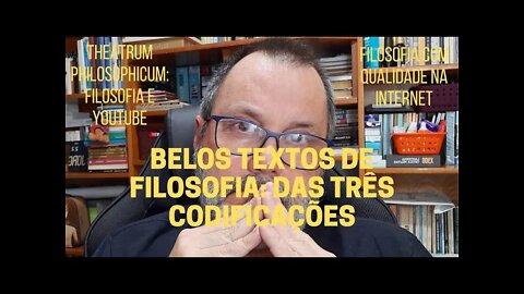 Theatrum Philosophicum − Belos textos de filosofia: DAS TRÊS CODIFICAÇÕES