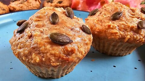 Flourless Oatmeal Muffins Recipe For A Healthy Breakfast! No Butter, No Oil!