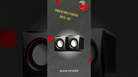 📌 Caixa de Som 2.0 USB 6W P2 Preto – YST É uma opção poderosa e versátil. 🛒🛍 #shoppkweb