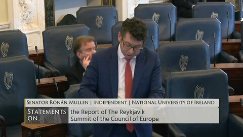 IE: Senator Ronan Mullen today in Seanad Éireann... Standing For Free Speech